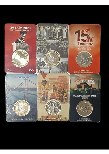 Adet Hatıra Para 1 Lira Kitli.