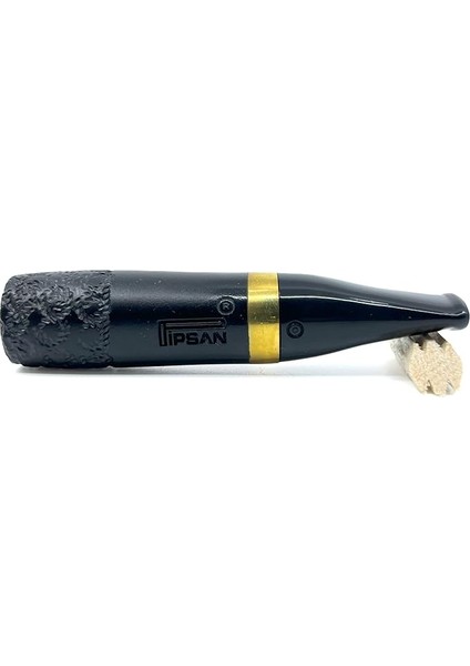 Toscanello Backwoods Işlemeli Ağızlık Siyah - Altın Renk Şerit 2512