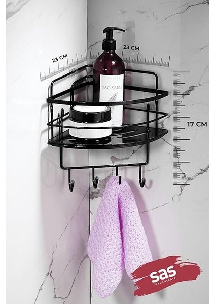 Haus Yapışkanlı Ömür Boyu Paslanmaz Kristal Ayarlanabilir Raf Banyo Düzenleyici Şampuanlık Lk-01 Sssk modelleri