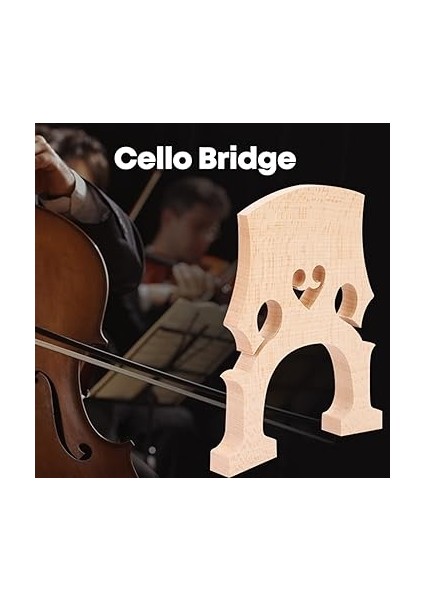Akçaağaç Ahşap Çello Köprüsü Yedek Parçalar 4/4 3/4 Çello Için Enstrüman Aksesuarı (4/4) indirimleri