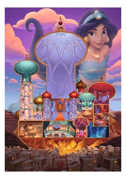 Disney Kalesi Yapboz: Yasemin Sürümü | 1000 Parça Yapboz | Benzersiz Softclick Teknolojisi | Agrabah Sarayı Teması | Fsc Sertifikalı fiyatları