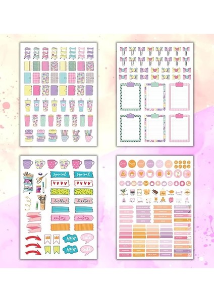 Power My Dıy Sticker Book 24 * 17 cm 16 Sayfa Özel Tasarım Rengarenk Sticker Kitabı indirimleri