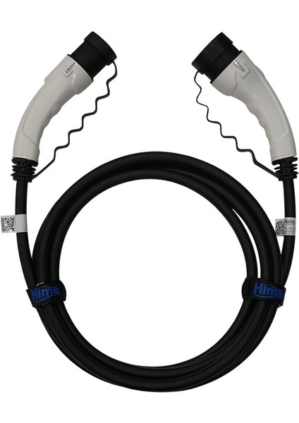 EMEF-22T2-SB-3 22KW Tip 2 Beyaz Soketli 3m Elektrikli Araç Şarj Kablosu