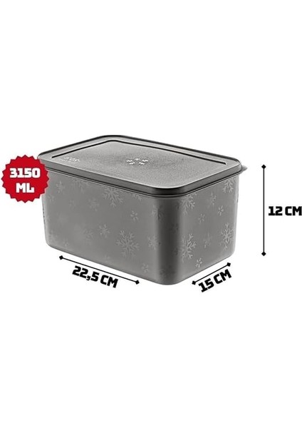 No Frost Silikon Yumuşak Kapalı Saklama Kabı Dondurucu ve Buzluk Saklama Kabı 3150 Ml, Kapaklı No Frost Saklama Kabı 3150 Ml, Derin Dondurucu Saklama Kabı 3150 ml modelleri