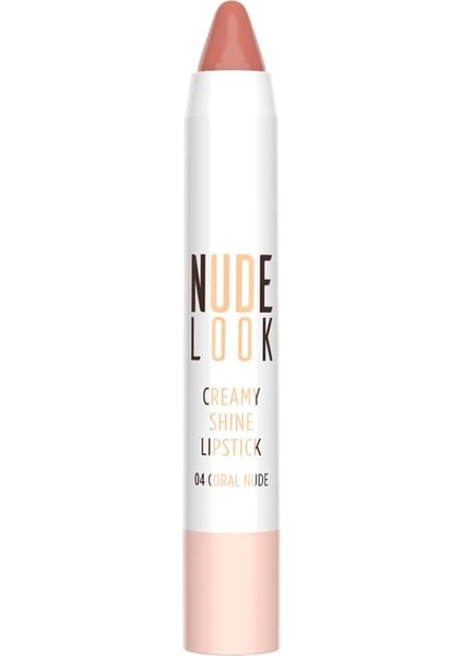 Rose Nude Look Creamy Shine Lips. No:04 Coral Nude 1 Paket
