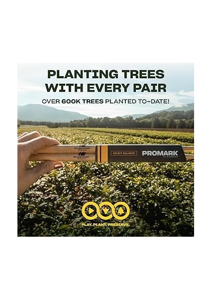 Classic Forward 5A Hickory Drumsticks, Ovale Holzspitze, 4 Paar indirimleri