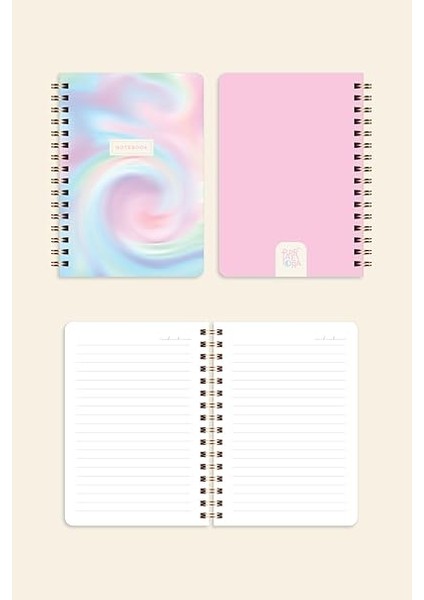 Cep Boy 10X14 cm Spiralli Çizgili Karton Kapak 3'lü Defter Seti No Excuses Soyut Gradient indirimleri