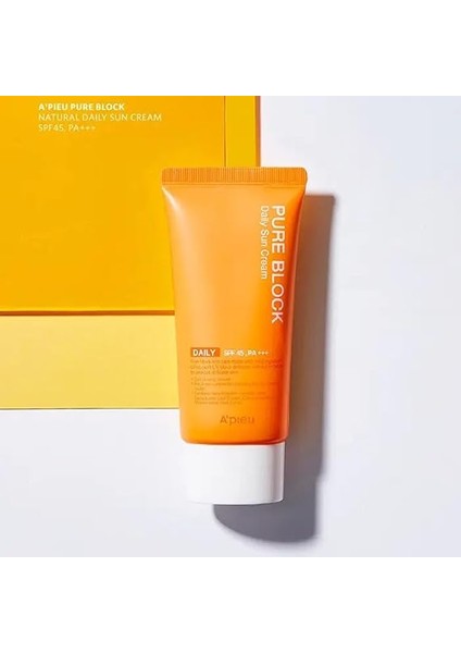 Yapışkan His Bırakmayan Güneş Koruyucu Pure Block Natural Daily Sun Cream SPF50 Pa 50 Mililitre modelleri