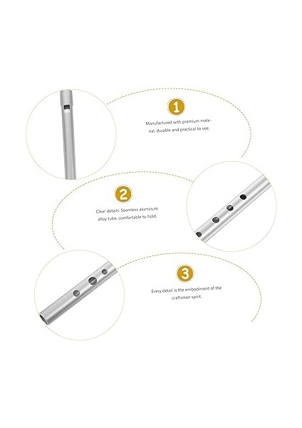 Başlangıç ​​klarneti Erkek ve Kız Kaydedici Alüminyum Alaşımlı Flüt Öğrenmesi Kolay Rahat Kavrama Pürüzsüz Kenarlar fırsatları