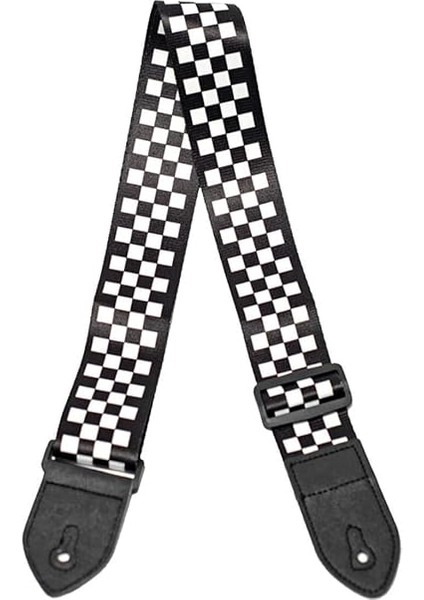 SR-11WB Gitar Omuz Askısı, Siyah-Beyaz Renk Kare Desenli Uzunluk 90-143 cm fiyatları