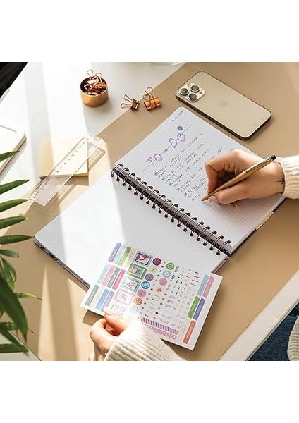 Spiralli Lastikli Sert Kapak Kareli Not Defteri Kiraz fiyatları