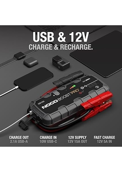 Genius GB150 12V 4000AMP Ultrasafe Lityum Akü Takviye + Powerbank + LED Lamba fırsatları