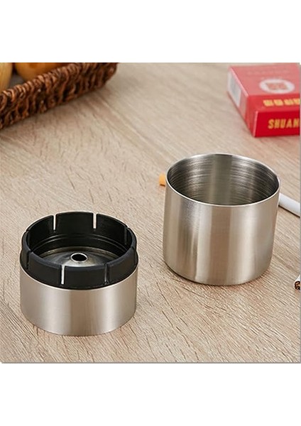 1 Adet Paslanmaz Çelik Küllük Kül Tablası Kalınlaştırılmış Paslanmaz Çelik Küllük Ofis, Ev, Bar, Otel, Araba Için Uygun (7×9,4 Cm) indirimleri