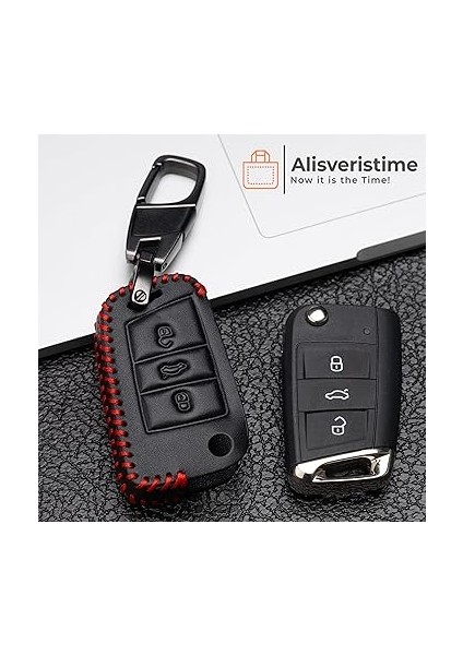 Deri Anahtar Kılıfı (Skoda Octavia, Superb, Kodiaq, Karoq ile Uyumlu) fiyatları