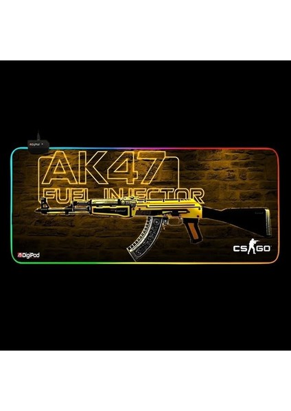 Rgb Gaming Oyuncu Mousepad Rgb AK47 70 x 30 Kaymaz Taban Mouse Pad 4mm Kalınlık fiyatları