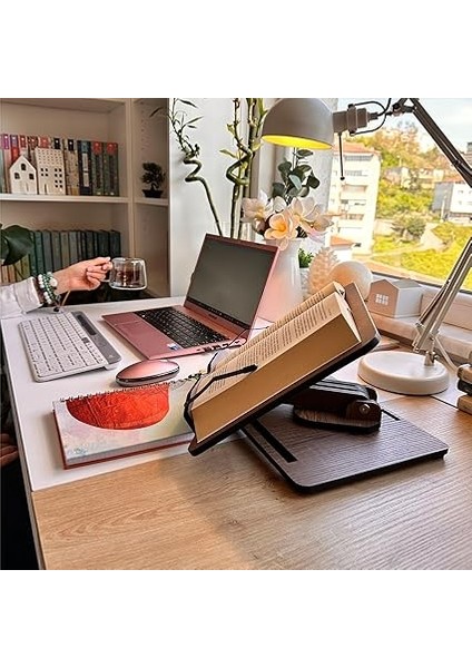 Wood - Dykos Yükseklik Ayarlanabilir Katlanabilir 360º Dönebilen Kitap Okuma ve Laptop Standı fiyatları