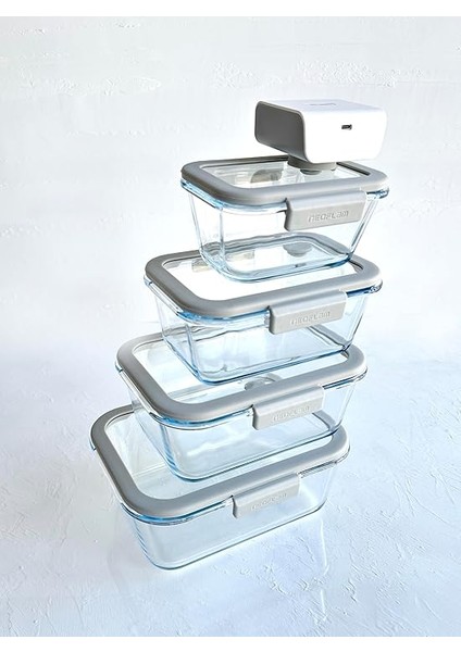 Fika Glace Vakumlu Cam Saklama Kabı Seti Gri 5 Parça D-NEOGGLS05 indirimleri