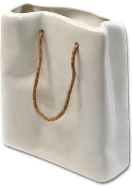 Studıo Dekoratif Seramik Çanta Şeklinde Vazo CB001-WH (Beyaz) modelleri