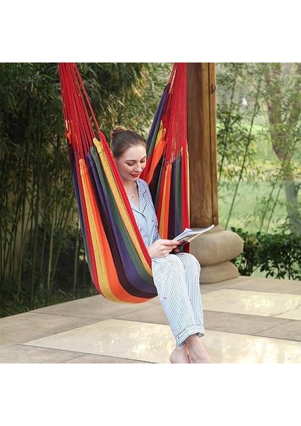 Hamak Sandalye, 180 x 125 cm Tüv Rheinland Maks. Statik Yük 200 Kg, Iç ve Dış Mekan, Gökkuşağı Renkleri, GDC185 fiyatları