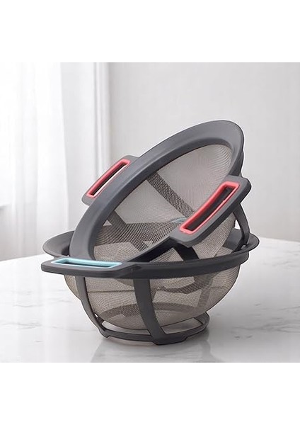 Plastik Süzgeç – Makarna, Pirinç, Sebze ve Meyve Süzme Kabı | Ayaklı ve Kulplu, Yükseltilmiş Tabanlı, 31X23CM, Dayanıklı ve Pratik (Asorti) fırsatları