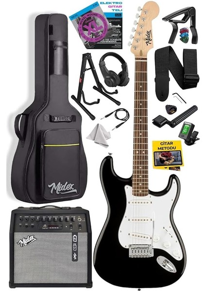 RPH-30WB-50AMP Gül Klavye Sss 50W Amfili Elektro Gitar Seti