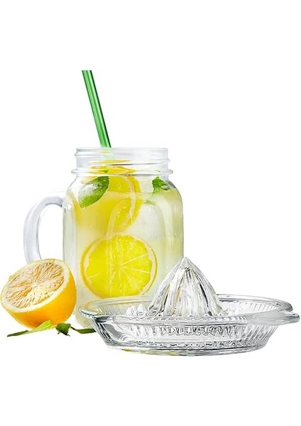 Cam Limon Sıkacağı | Portakal ve Narenciye Sıkacağı | Manuel, Şeffaf Cam, Kolay Temizlenir | Kulplu Taze Meyve Suyu Sıkacağı indirimleri