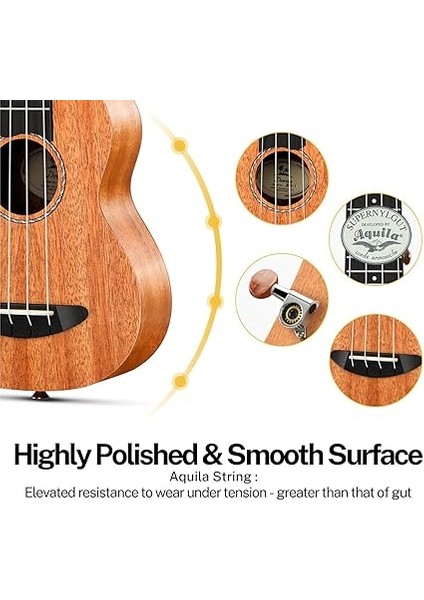 DUS-100 Soprano Ukulele Seti (Natural) fiyatları