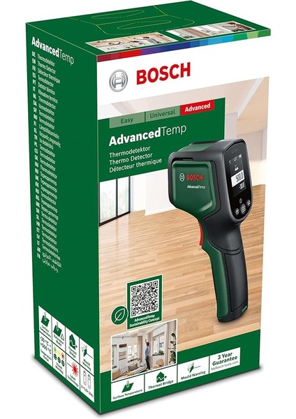 Home & Garden Advancedtemp Sıcaklık Ölçer (-30°c ile +500°C Arasında Ölçüm Aralığı, Isı Köprüsü Tespiti, Kolay Okunan LED Ekran) fiyatları