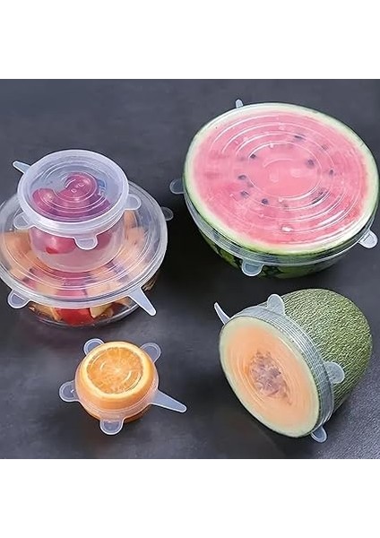 Koruyan Silikon Streç Kapak Seti 6 Adet Kupa Bardak Kavanoz Kase Bonesi fırsatları
