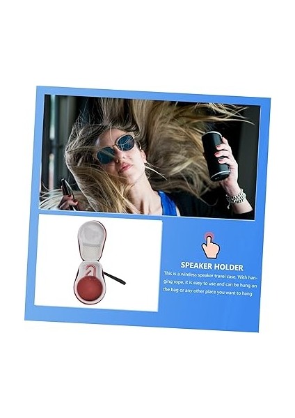 Kablosuz Hoparlör Taşıma Çantası Clip ile Uyumlu Şok ve Su Geçirmez Siyah Renk Pratik Kullanım Taşıyabileceğiniz Tasarım indirimleri