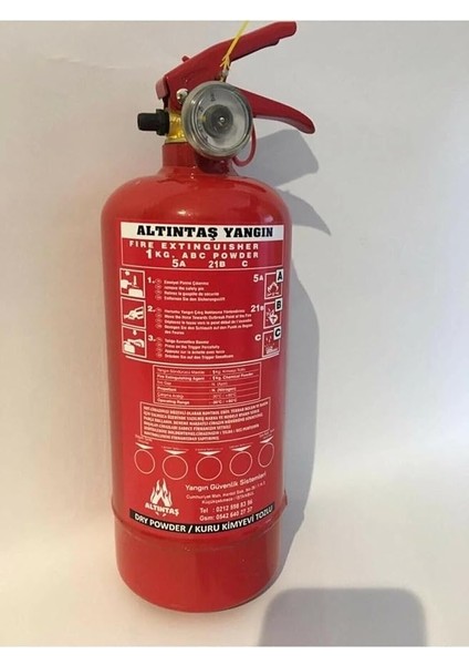 Yangın Söndürme Tüpü 1 kg Son Kullanım 2025