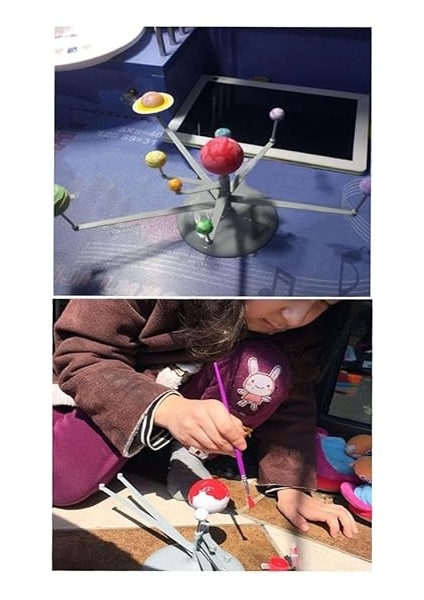 Güneş Sistemi Modeli 1 Paket Gezegen Sistemi Boya Fırça Eğitici Maket Deney Seti Plastik Gezegenler Alemi indirimleri