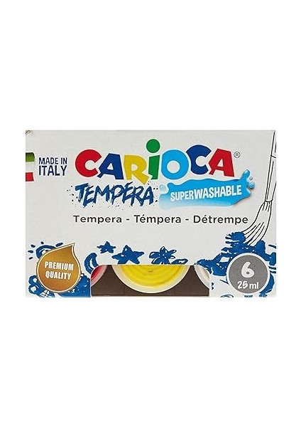Tempera Suluboya Süper Yikanabilir 6 * 25 ml 6 Renk Karişik modelleri
