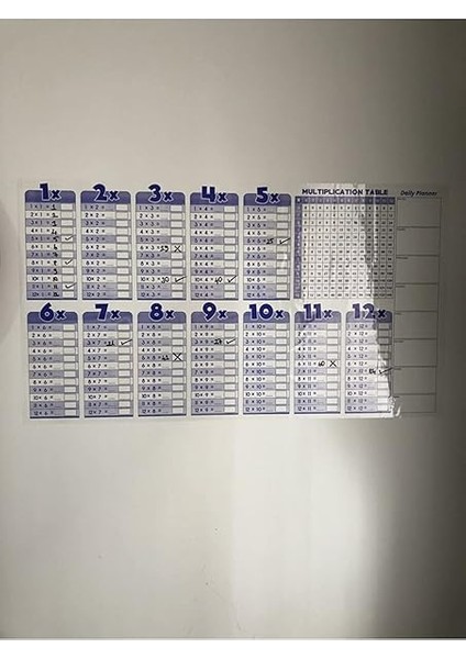 Kağıt Çarpım Tablosu Yazı Tahtası Akıllı Kağıt Tahta Ingilizce 100X56 cm 1 Adet Kalem indirimleri