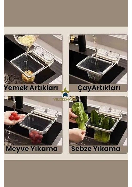 Fileli Pratik Lavabo Süzgeci Vakumlu Beyaz Lavabo Süzgeci 50 Adet File Hediyeli modelleri