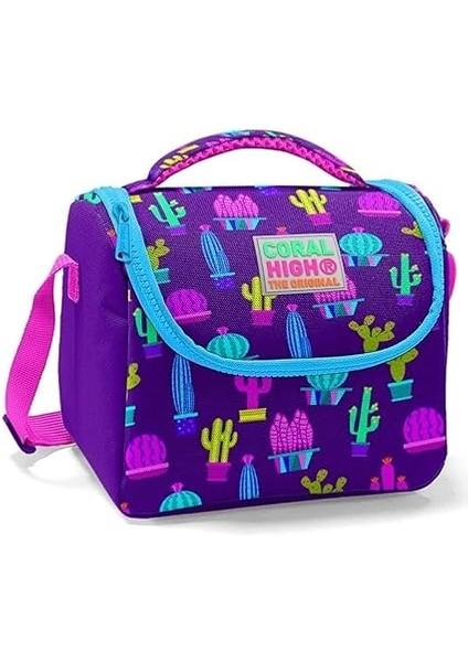 High Kız Çocuk Mor Kaktüs Okul Beslenme Çantası - Isı Yalıtımlı fırsatları