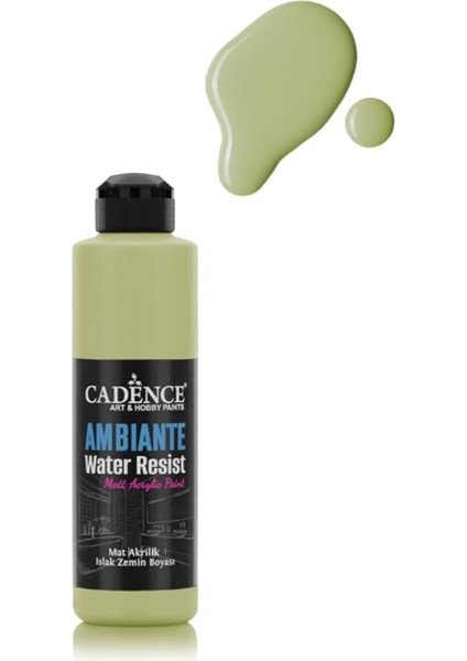 Ambiante Islak Zemin Boyası AW29 Açık Ihlamur Yeşili 250ML + Katalizör 10GR Yeşil Tek Ebat