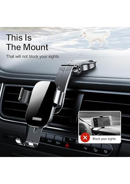 JR-ZS198 Hafif Gölge Serisi Gravity Bracket Havacılık Araç Ven Telefon Tutucu (JR-ZS198 Torpido) fırsatları