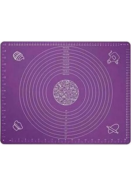 Silikon Ölçekli Hamur Açma Matı: Baklava, Börek, Ekmek, Mantı ve Erişte Için Yoğurma Matı (40 x 50) modelleri