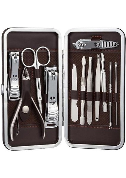 12 Parça Çanta Tipi Manikür Pedikür Tırnak Bakım Seti modelleri