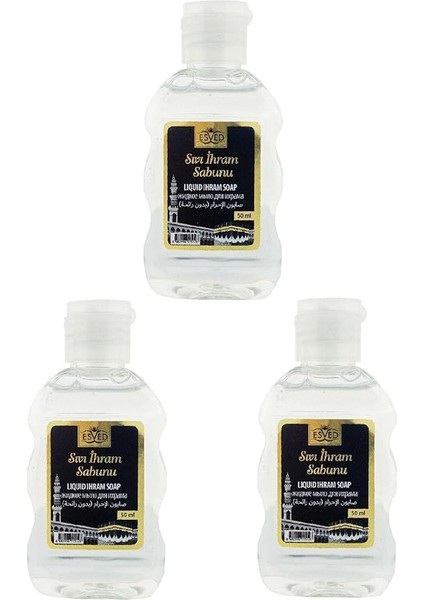 Sıvı Sabun Kokusuz Ihram Sabunu Kokusuz Sabun Hac ve Umre Için Kokusuz Sabun 3 Adet