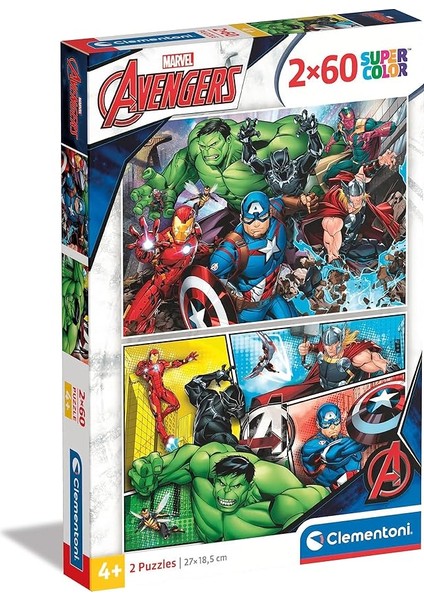 - 2X60 Parça Puzzle - Avengers