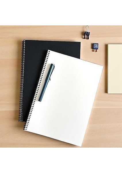 Tanıtım Çizgisiz Spiralli Not Defteri, A4 Boyut (21X29,7 Cm), 60 Yaprak, 90GR. Ivory Kağıt, Ofis Için Ideal (Siyah Kapak) modelleri