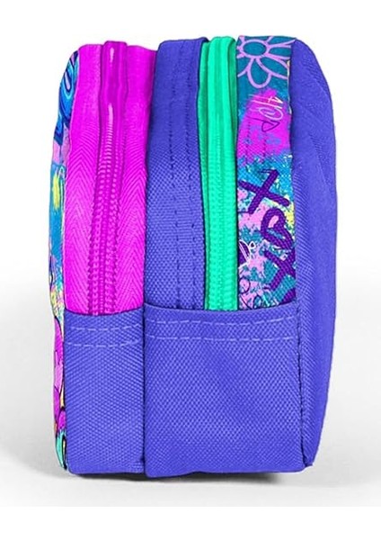 High Iki Bölmeli Kız Çocuk Lavanta Grafiti Kalem Çantası Kalemlik fiyatları