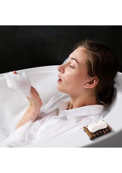 Ahşap Sabunluk, El Yapımı, Banyo Için, Sabun ve Sünger Için (Koyu Ceviz) indirimleri