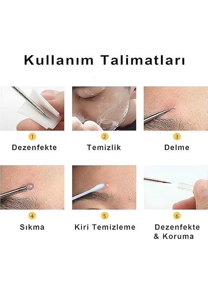 4'lü Siyah Nokta & Akne Temizleme Seti – Paslanmaz Komedon Iğneleri, Sivilce Giderici Cilt Temizleme Araçları fiyatları