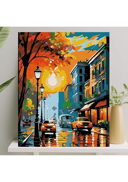 Boyama Tuval Seti Fırça Boya Dahil (Çıtalı) 40X50 cm - Cadde