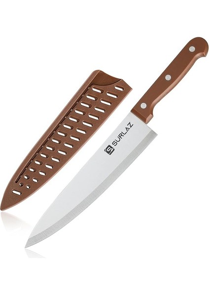 Kesme Şef Bıçağı – 32.5 cm Paslanmaz Çelik Bıçak, Ergonomik Sap, Kılıf Dahil – Profesyonel Kasap ve Mutfak Bıçağı