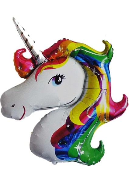Boynuzlu At Unicorn Folyo Balon Koyu Renk 87X117 cm