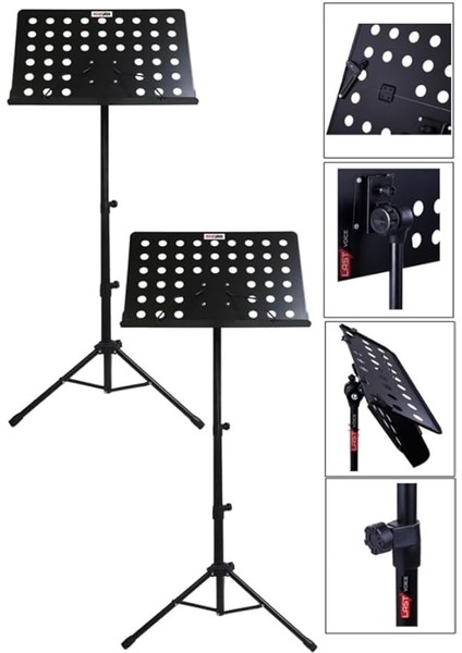 NT-104X 2li Set Şef Tipi Katlanır Nota Standı Sehpası